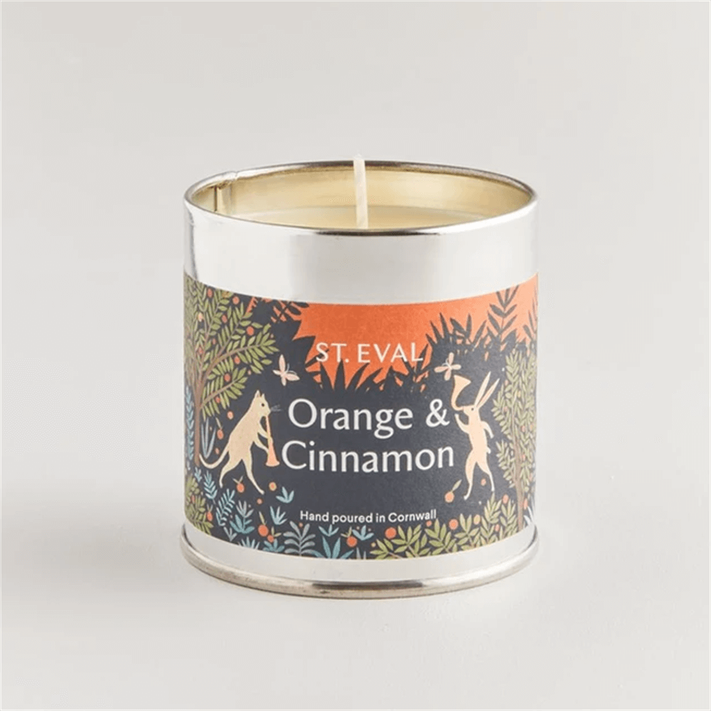 St Eval Orange & Cinnamon Scented Christmas Candle Tin